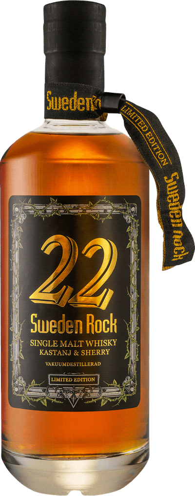 SWEDEN ROCK 22 KASTANJ OCH SHERRY, Svensk Single Malt Whisky.