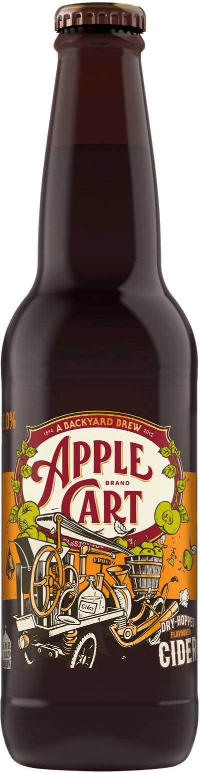 Backyard Brew Apple Cart Dry Hopped Cider Non Alcoholic