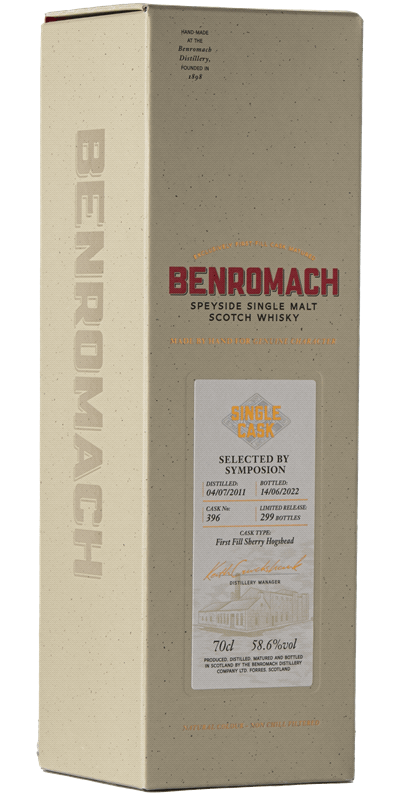Benromach Single cask first fill Sherry Hogshead