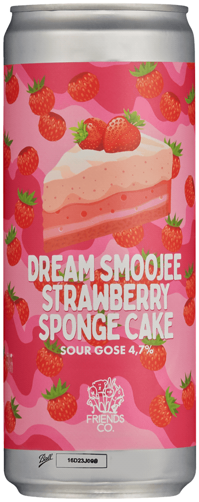 Friends & Co Dream Smoojee Strawberry Sponge Cake Sour Gose