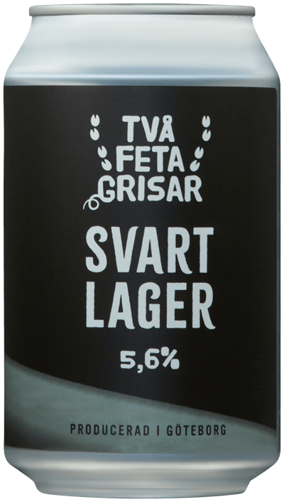 Två Feta Grisar Svart Lager