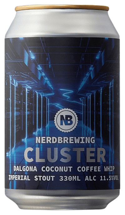 Nerdbrewing Cluster Imperial Stout, Dalgona Coconut Coffee Whip